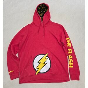 The Flash DC Hoodie Sweatshirt from Six Flags Men's Size Large